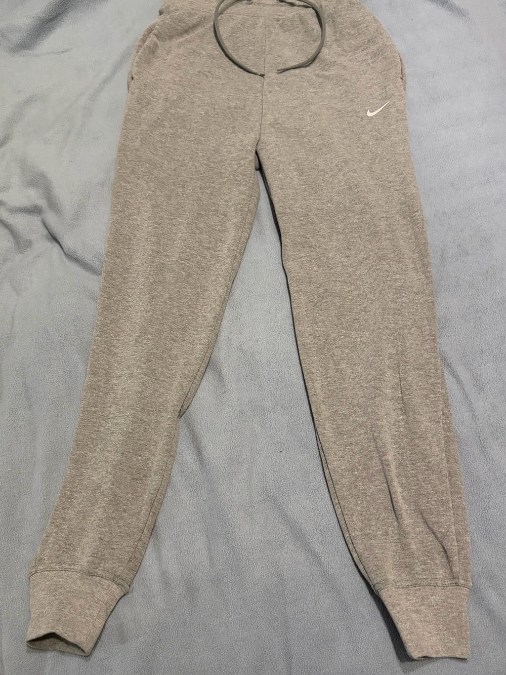 Nike Women’s Gray Jogger Sweatpants with White Swoosh